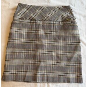 Swing Control Pencil Plaid, Wool Blend , Golf, Tummy Control, Sz 4, Exc Cond.